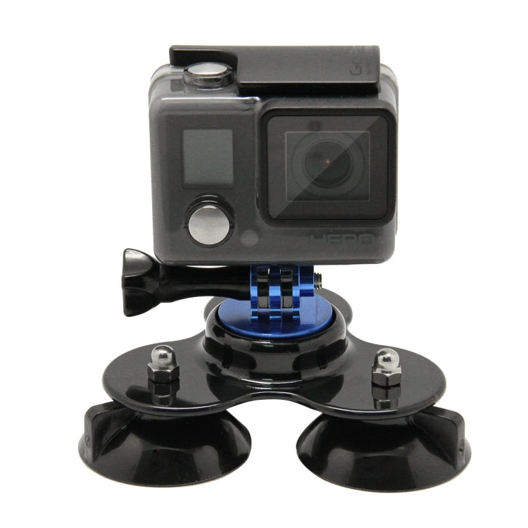 Triangle Direction Suction Cup Mount for GoPro, DJI Osmo Action, and Other Action Cameras - Dark Blue