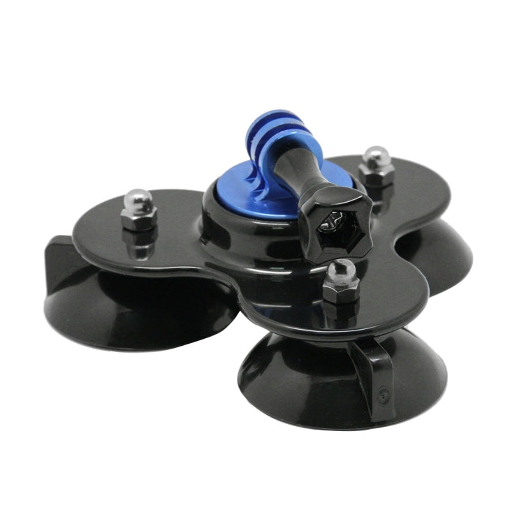 Triangle Direction Suction Cup Mount for GoPro, DJI Osmo Action, and Other Action Cameras - Dark Blue