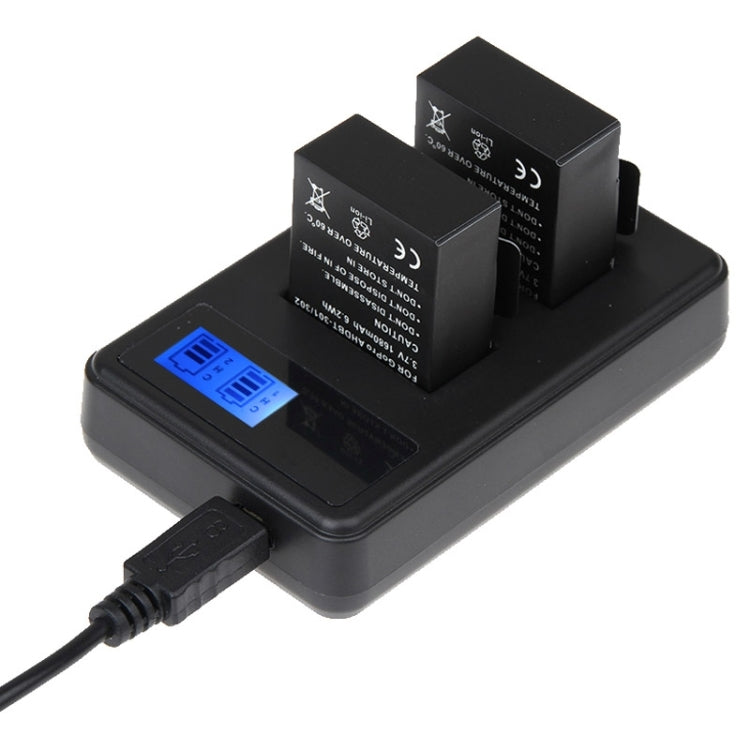 Dual Battery Charger with LCD Screen for GoPro HERO3+/3