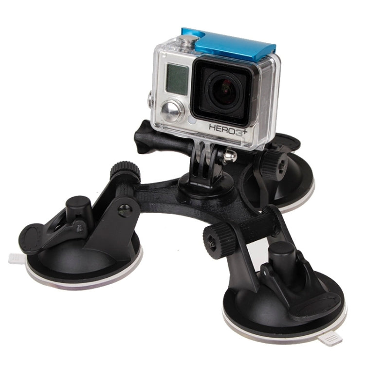 Triangle Direction Suction Cup Mount for Action Cameras with Hexagonal Screwdriver