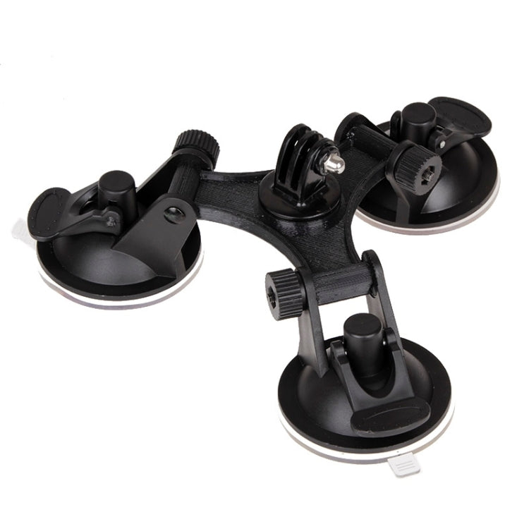 Triangle Direction Suction Cup Mount for Action Cameras with Hexagonal Screwdriver