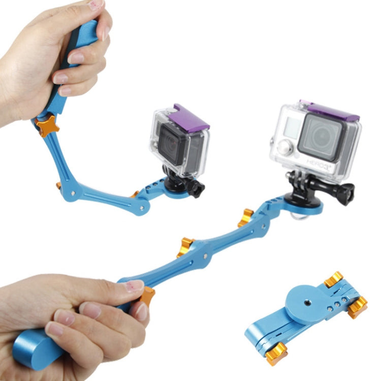 TMC HR209 Foldable Pocket Stabilizer Grip Mount Monopod for Action Cameras (Blue)