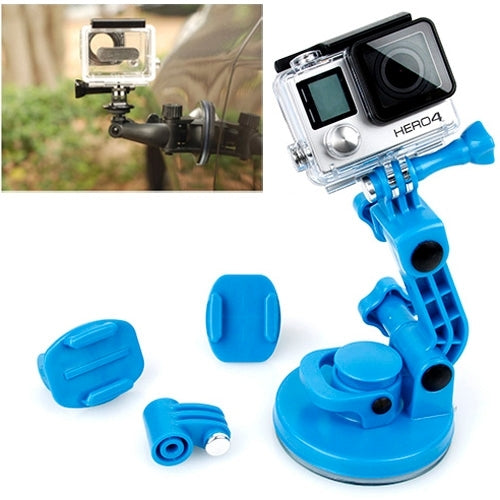 TMC Car Suction Cup Mount for GoPro Hero and DJI Osmo Action Cameras (Blue)