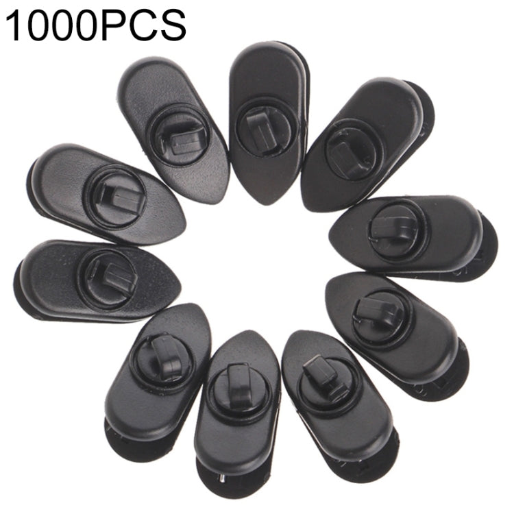1000pcs Black Rotary Headphone Cable Organizer Clip