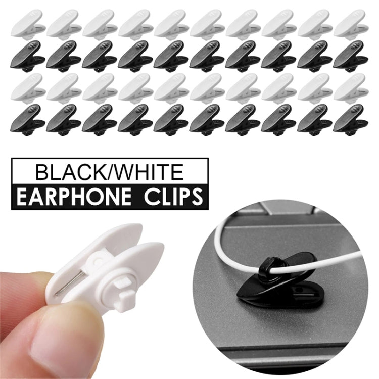 1000pcs Black Rotary Headphone Cable Organizer Clip