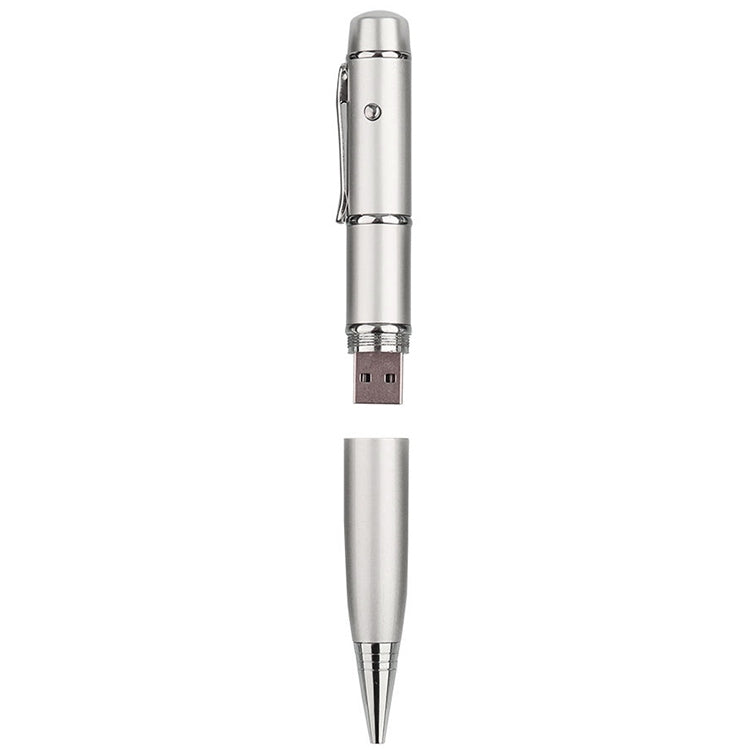 3-in-1 Silver Laser Pen USB Flash Drive (8GB)