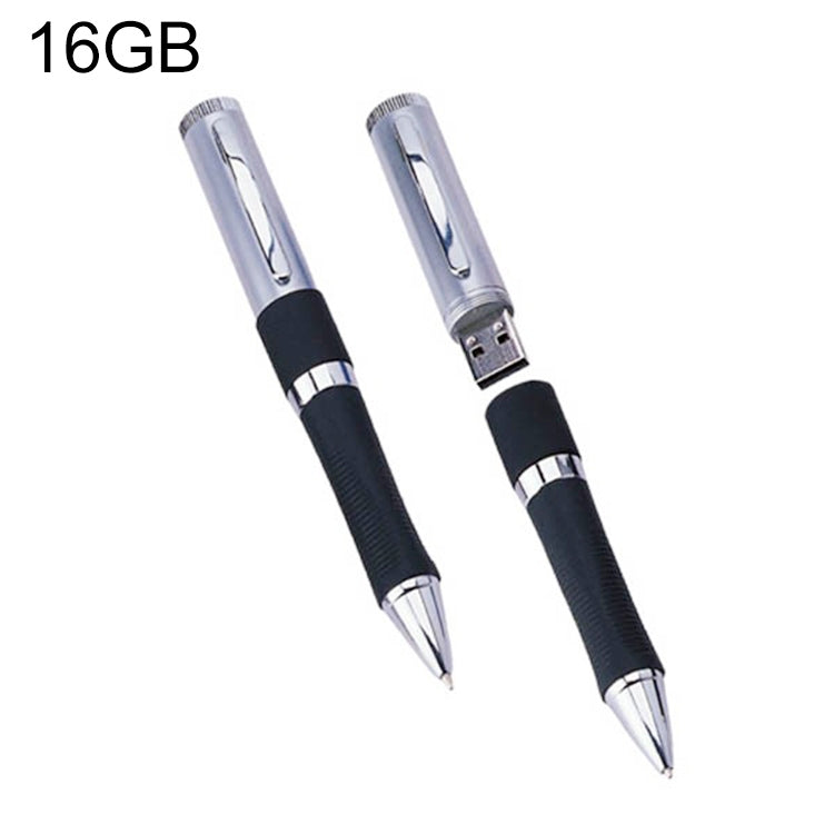 Dual Function Pen Style USB Flash Drive, 16GB, Black
