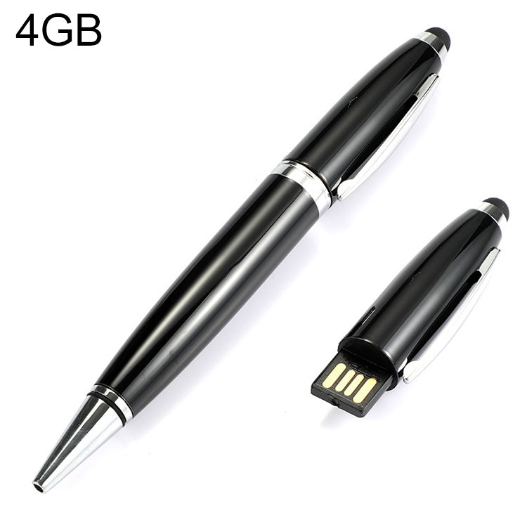 Black 4GB 2-in-1 Pen Style USB Flash Drive