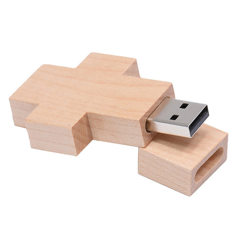 8 GB Wooden Cross Style USB Flash Drive