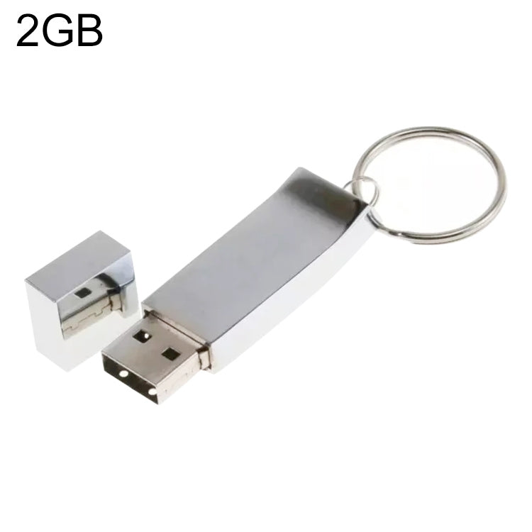 2GB Metallic Key Ring USB 2.0 Flash Drive