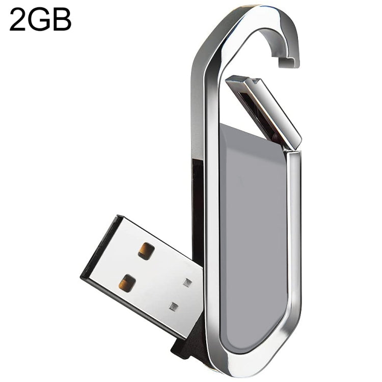 2GB Grey Metallic Keychain Style USB 2.0 Flash Disk
