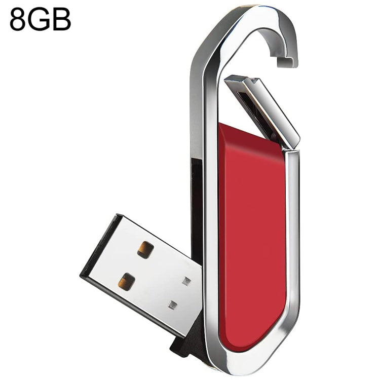Metallic Red 8GB USB 2.0 Flash Disk in Keychain Style