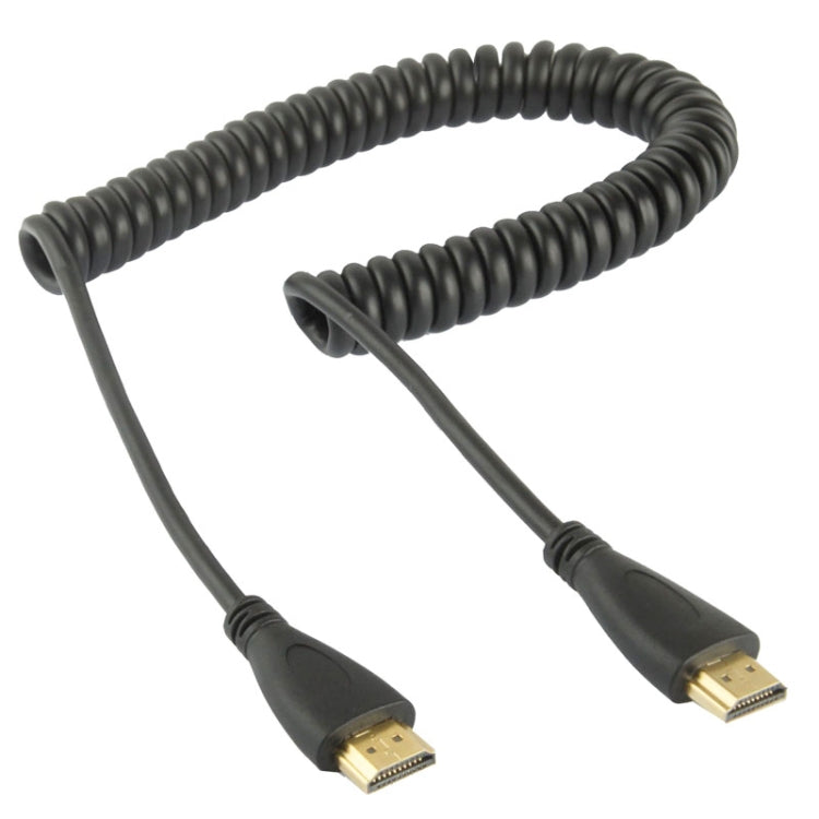 1.4 Version, Gold-Plated HDMI Coiled Cable, 60cm-2m Length, 3D/Ethernet Support