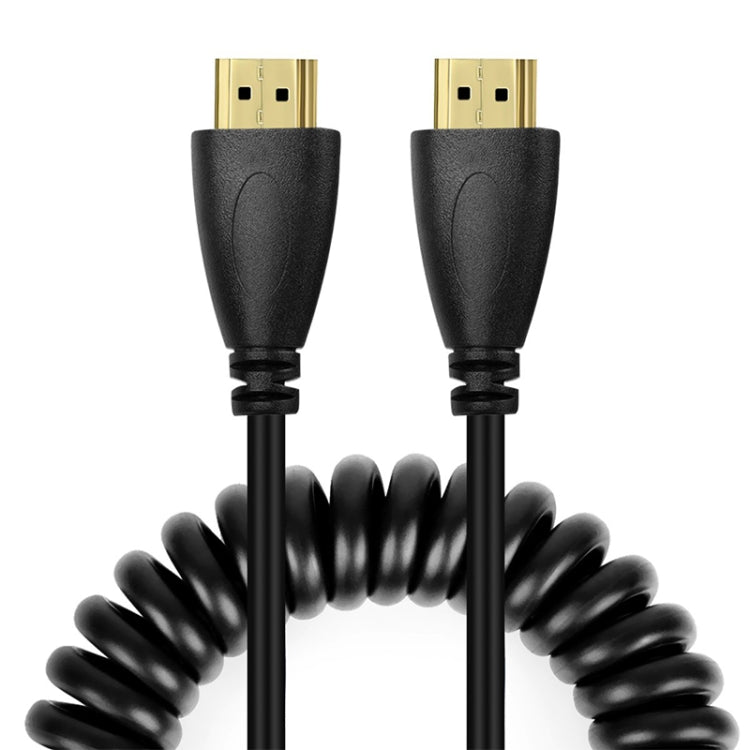 1.4 Version, Gold-Plated HDMI Coiled Cable, 60cm-2m Length, 3D/Ethernet Support
