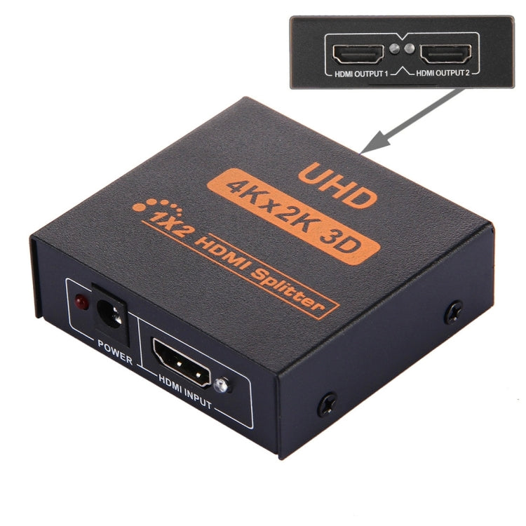 FY1409E Mini V1.3 UHD 4K x 2K 3D 1 x 2 HDMI Splitter in Black
