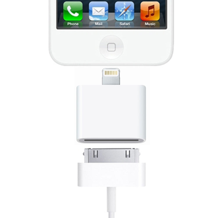 8 Pin to 30 Pin Adapter for Seamless Connectivity (White)