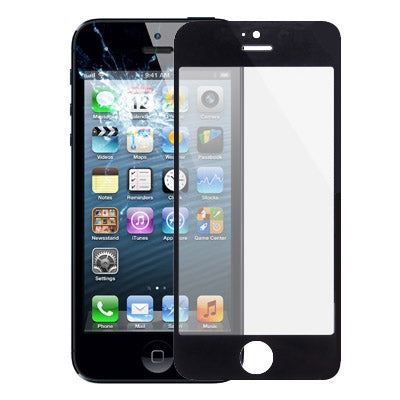 iPhone 5 & 5S Black Front Screen Outer Glass Lens