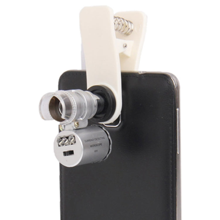 Mobile Phone Microscope Magnifier with 60X Zoom & LED Light for Galaxy Note III / N9000 / i9500 / iPhone 5 & 5S & 5C