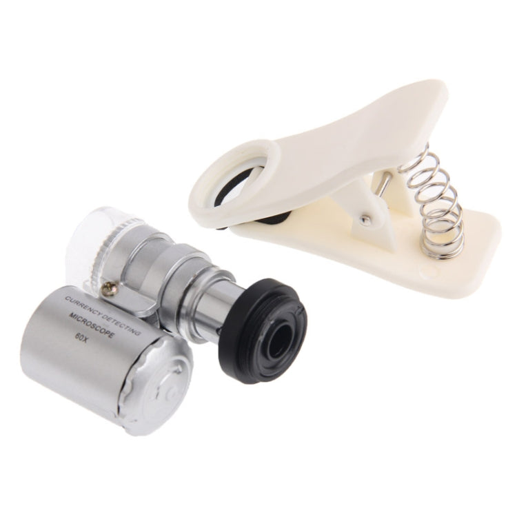 Mobile Phone Microscope Magnifier with 60X Zoom & LED Light for Galaxy Note III / N9000 / i9500 / iPhone 5 & 5S & 5C