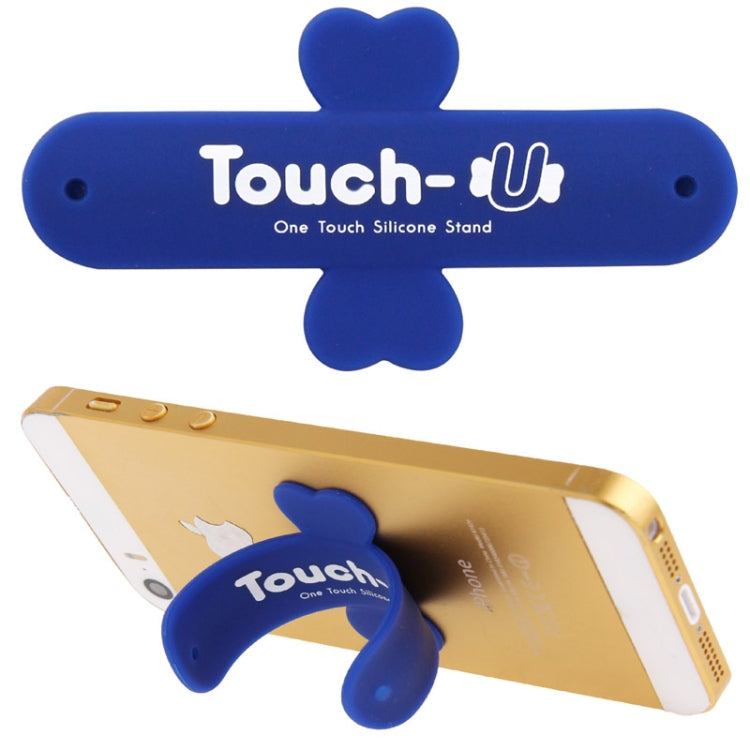 Touch-u 100 PCS Dark Blue Silicone Stand Holder for Smartphones