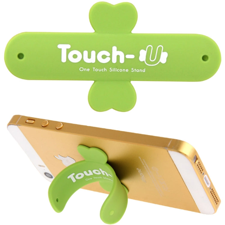 100 PCS Touch-u One Touch Universal Silicone Stand Holder (Green)