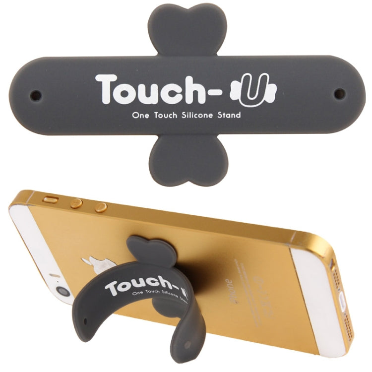 100 PCS Touch-u One Touch Universal Silicone Stand Holder in Grey