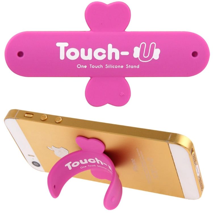 100 PCS Touch-u One Touch Universal Silicone Stand Holder - Magenta