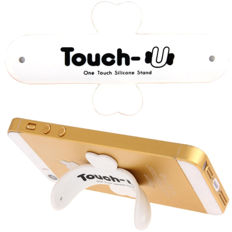 Touch-u One Touch Universal Silicone Stand Holder (White) - Pack of 100