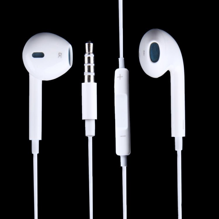 3.5mm White Earphones with Built-in Mic and Remote Control for Android Phones / PC / MP3 Player / Laptops