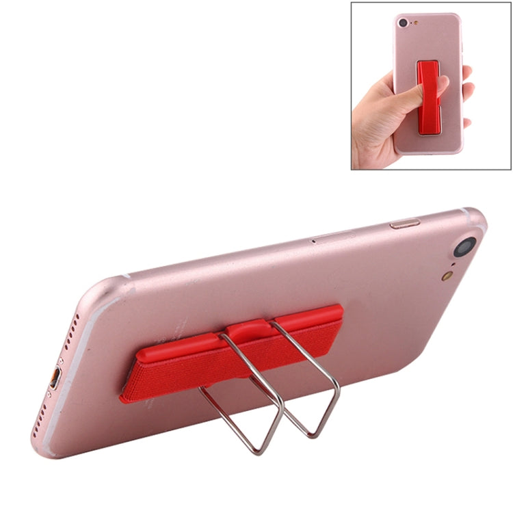 Foldable Finger Grip and Stand for Mobile Devices (Red)