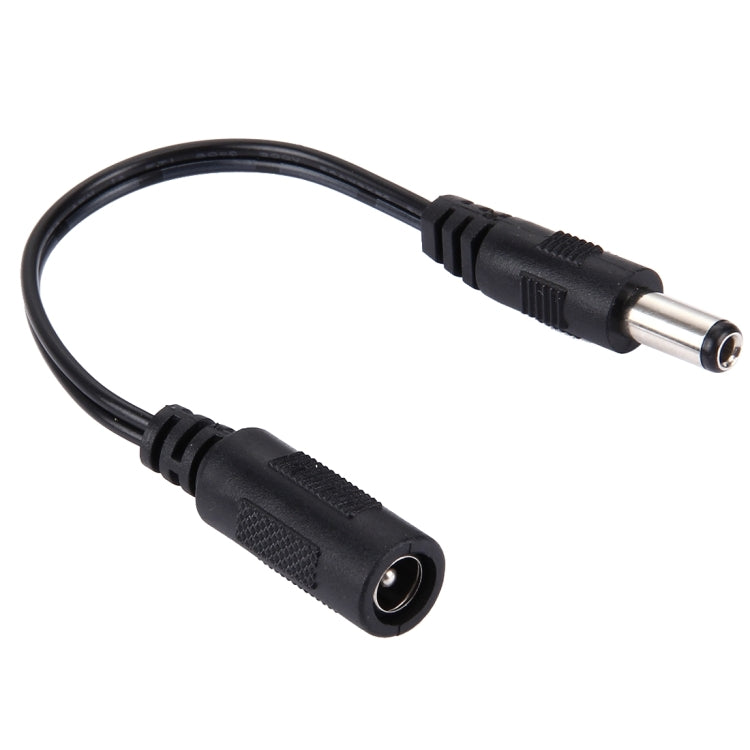 Laptop Adapter Power Connector Cable, 5.5 x 2.1mm DC Female to 5.5 x 2.5mm DC Male, 15cm Length, Black