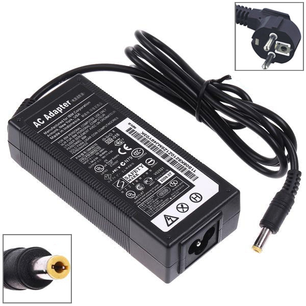 EU Plug AC Adapter 19V 4.74A 90W for Lenovo Notebook with 5.5 x 2.5mm Output Tips