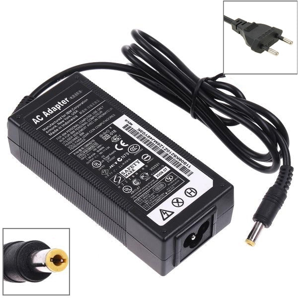 EU Plug AC Adapter 19V 3.42A 65W for Lenovo Notebook with 5.5 x 2.5mm Output Tips