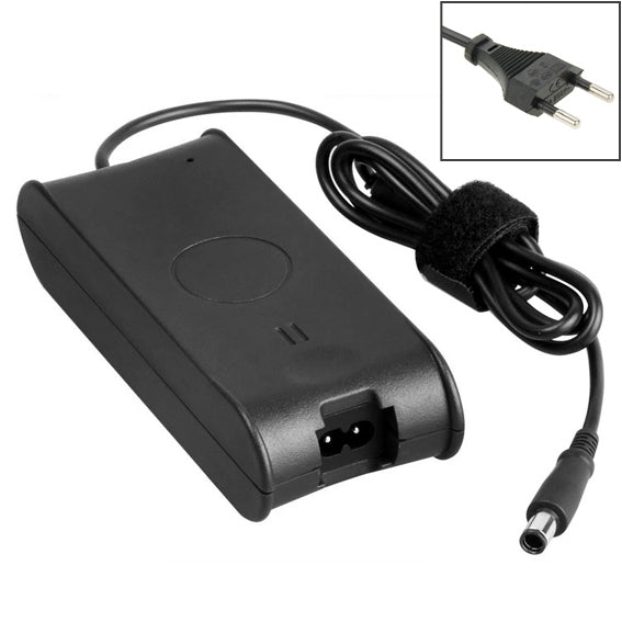 EU Plug AC Adapter 19.5V 4.62A 90W for Dell Notebook with 7.4x5.0mm Output Tips