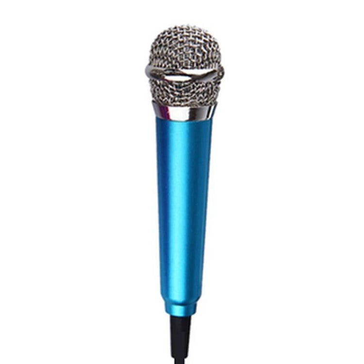 Mini Portable 3.5mm Mobile Phone Condenser Microphone (Blue)