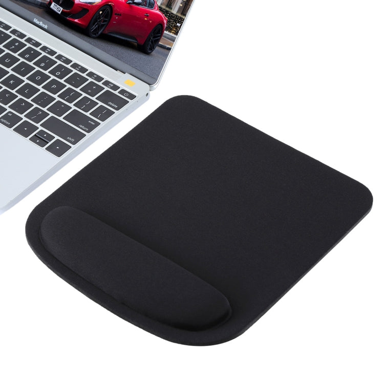 Black Cloth Wrist Rest Mouse Pad with Universal Compatibility