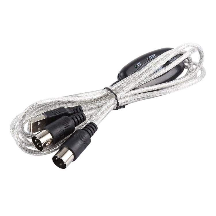 USB to MIDI Interface Electric Piano Converter Adapter Cable with 1.8m Length