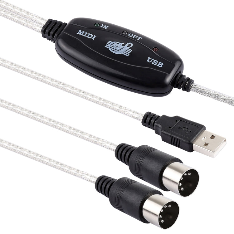 USB to MIDI Interface Electric Piano Converter Adapter Cable with 1.8m Length