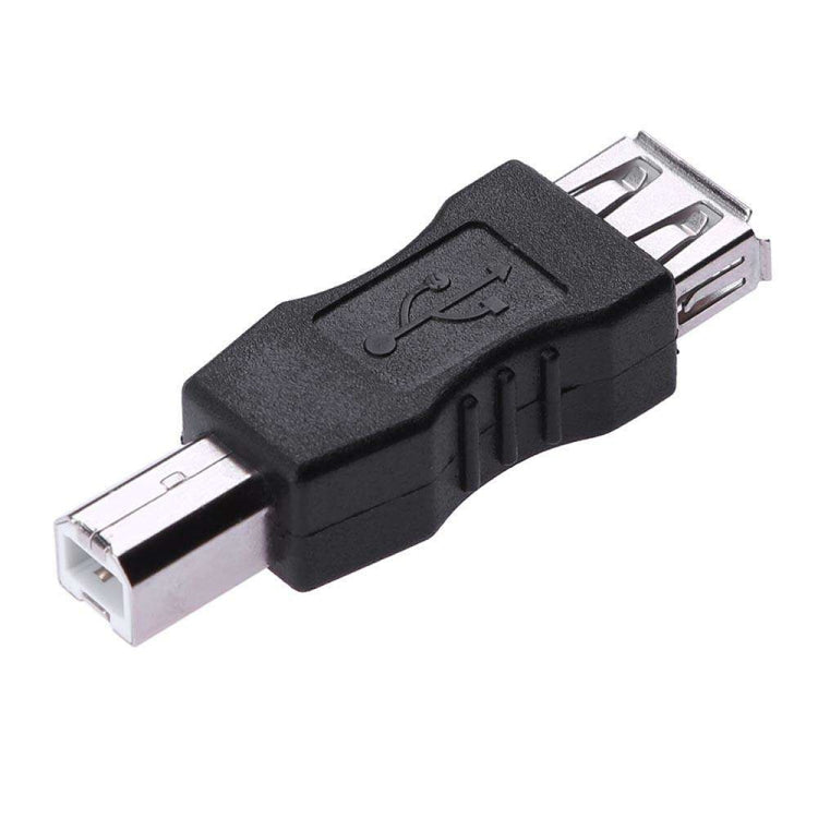 USB 2.0 A Female to B Male Adapter Connector (Black) for Printer