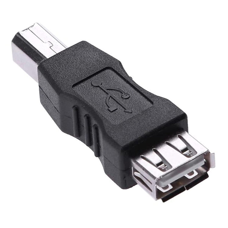 USB 2.0 A Female to B Male Adapter Connector (Black) for Printer