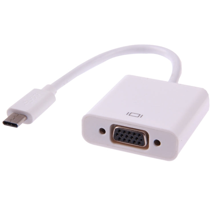 USB-C to VGA Multi-Display Adapter Cable for Macbook 12 inch and Chromebook Pixel 2015 (White)