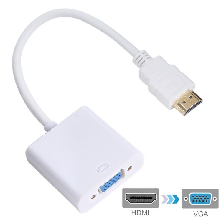 20cm HDMI to VGA Cable Adapter (White)