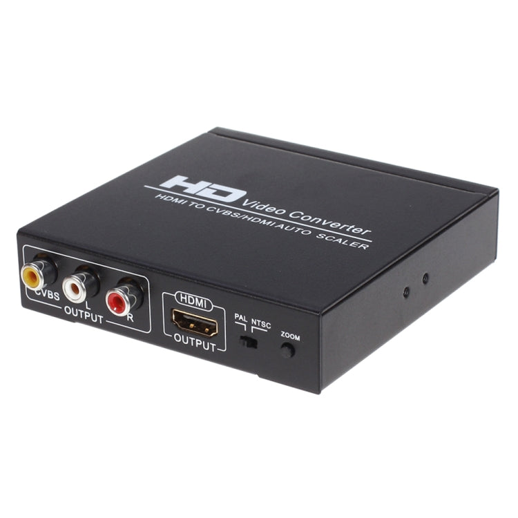 NK-10II HDMI to HDMI/CVBS/AV Scaler Box Video Converter (Black)