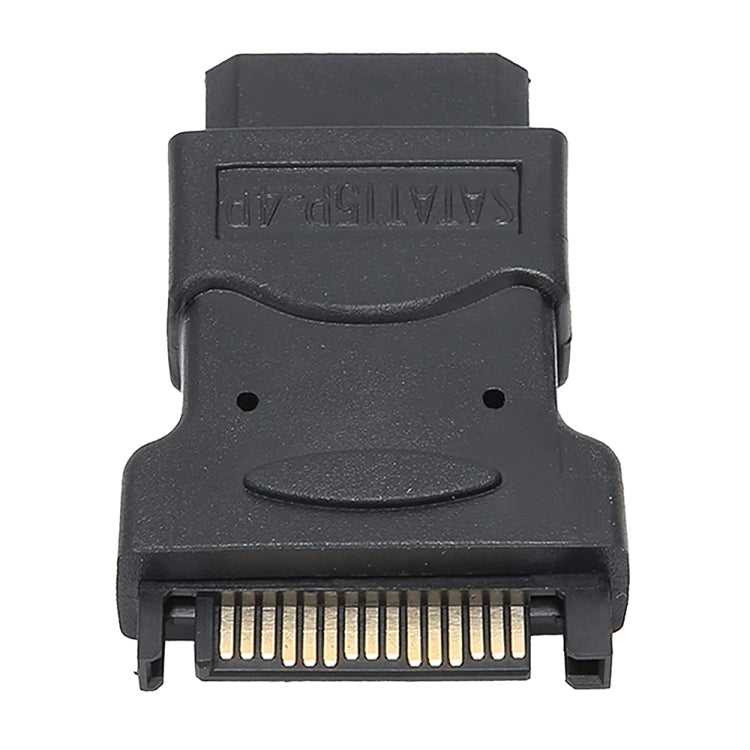 SATA 15 Pin Male to 4 Pin Female Adapter(Black)