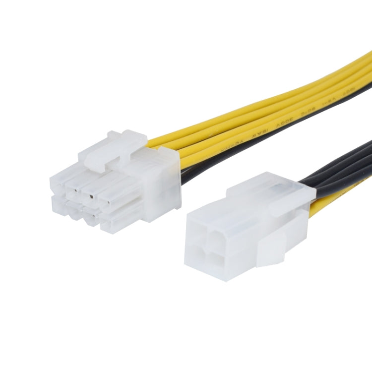 8 Pin Male to 4 Pin Female Power Cable, 18.5cm Length