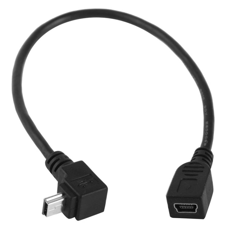 90 Degree Mini USB Adapter Cable - 25cm Length