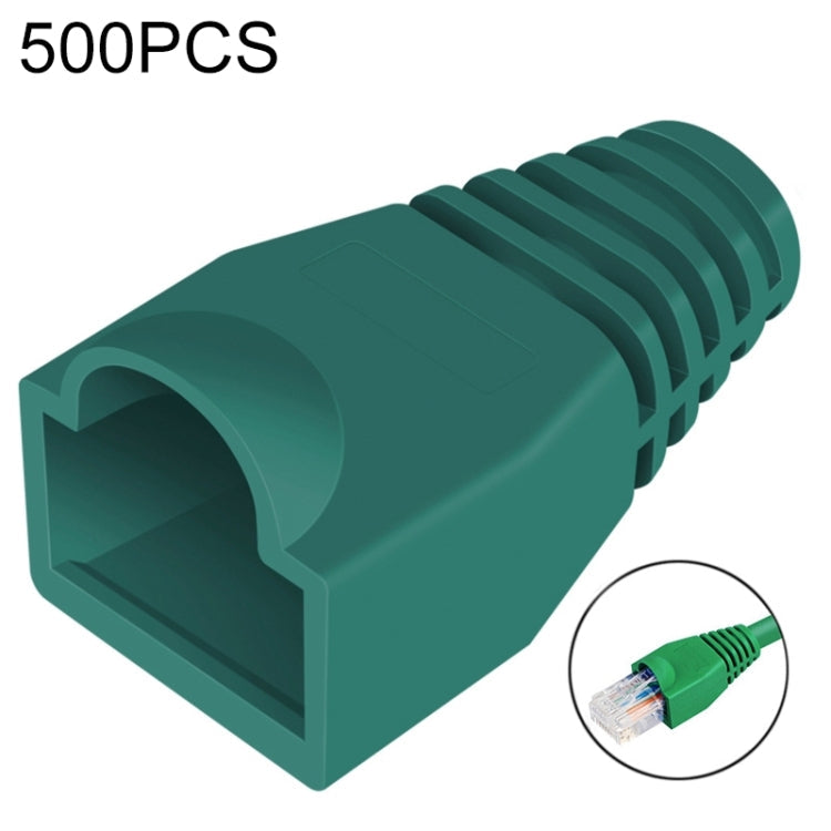 Network Cable Boots Cap Cover for RJ45, Green (500 pcs)