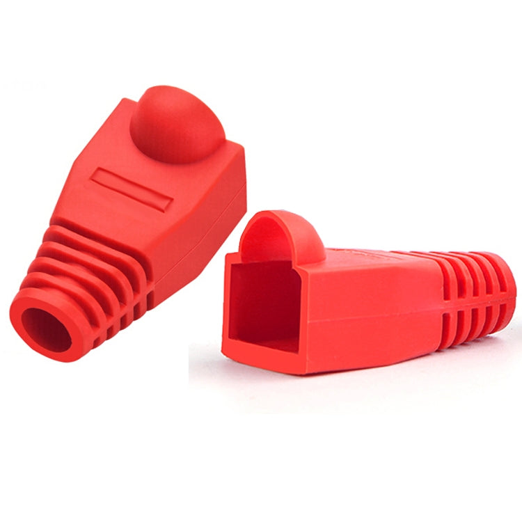 RJ45 Network Cable Boots Cap Cover, Red (Pack of 100)