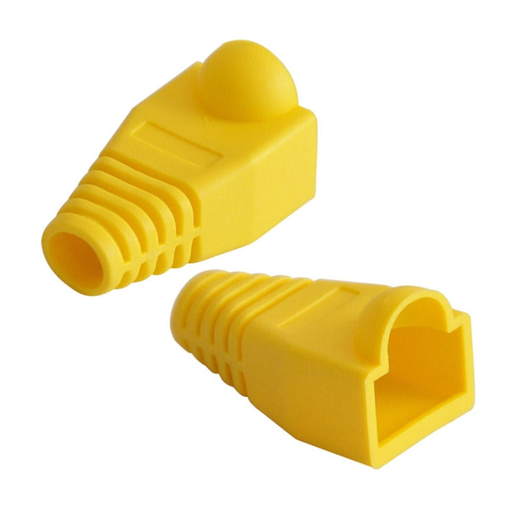 100 pcs of Yellow Network Cable Boots for RJ45 Connectors, Cable End Protection