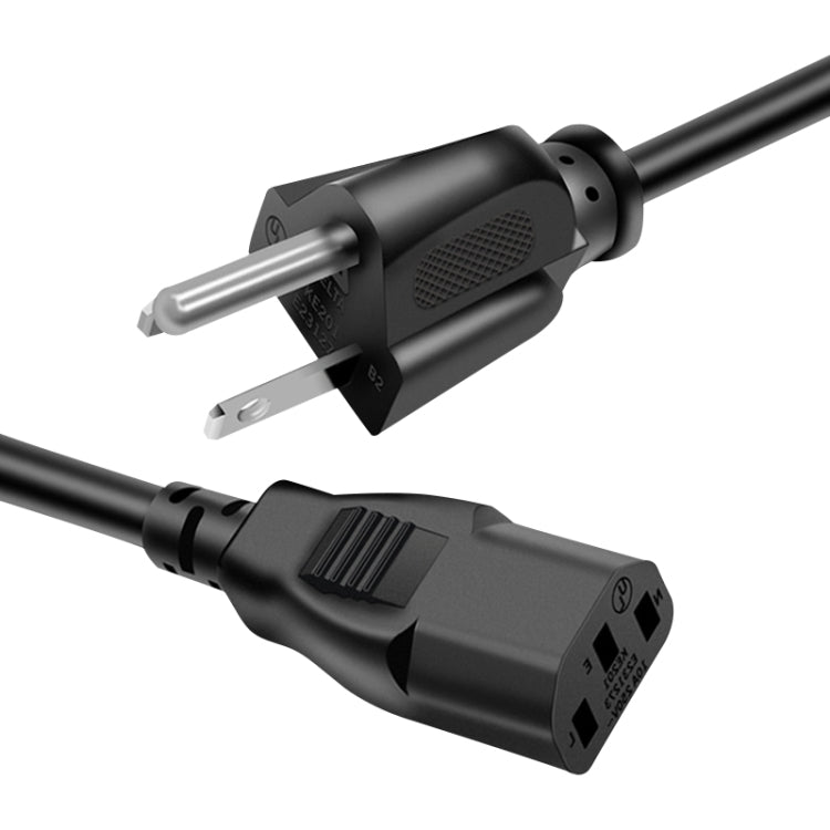 Durable High-Quality 3 Prong Style US Notebook AC Power Cord, 1.8m Length